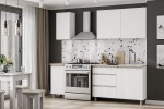 Кухонный гарнитур NN Мебель Денвер (1,6 м) Серия 2 SAFE (Белый/Дуб Сонома)