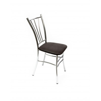 Стул ВВР Трилогия шоколад крокодил/хром, экокожа Стул ВВР Трилогия шоколад крокодил/хром, экокожа