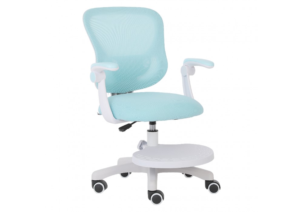 Кресло для сидения с регулировкой высоты Calviano Comfy голубое с подножкой в Минске Кресло для сидения с регулировкой высоты Calviano Comfy голубое с подножкой