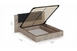 Кровать "Джулия" 1600 с подъемным мех. (Крафт серый) фабрика Империал в Минске Кровать "Джулия" 1600 с подъемным мех. (Крафт серый) фабрика Империал