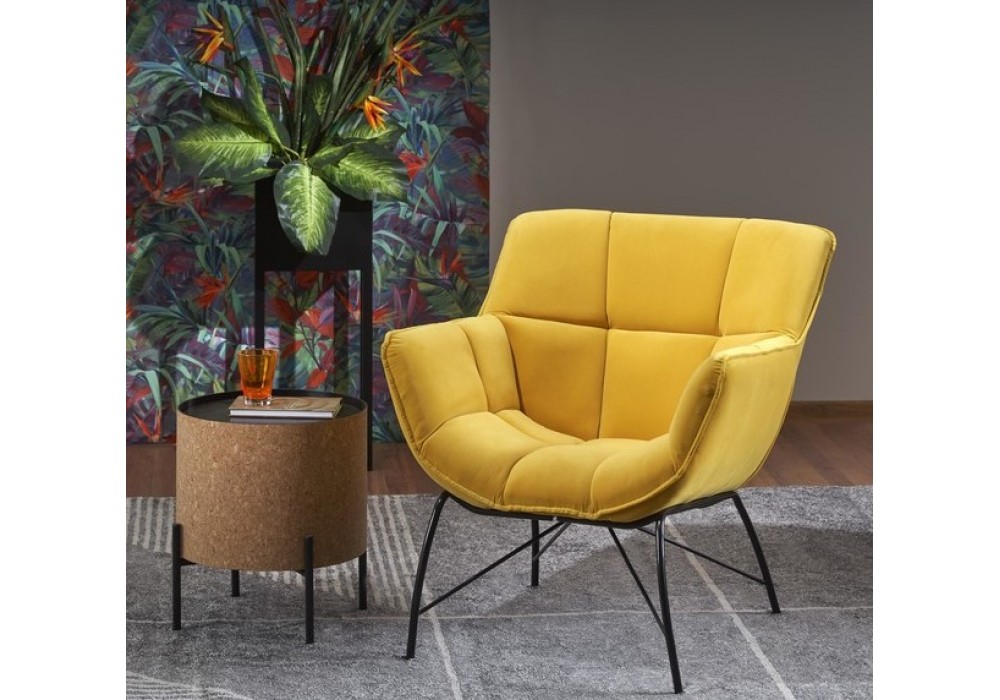 Кресло HALMAR BELTON желтый/черный в Минске Кресло HALMAR BELTON желтый/черный