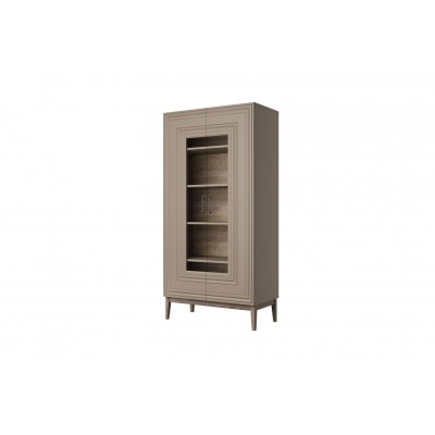 Шкаф-витрина Гориция ШР-2 (Лак Мокко мус)  фабрика Браво Мебель
