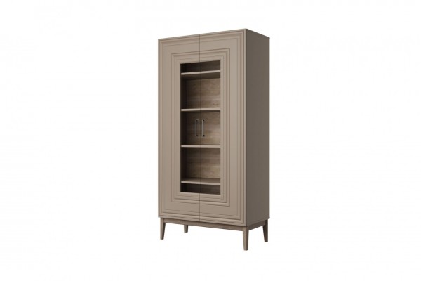 Шкаф-витрина Гориция ШР-2 (Лак Мокко мус)  фабрика Браво Мебель