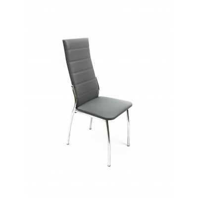 Стул ВВР Прага серый/хром, экокожа Стул ВВР Прага серый/хром, экокожа