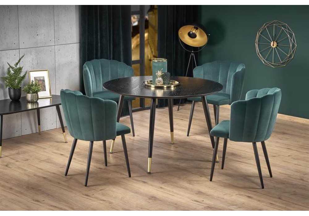 Стол обеденный HALMAR EMBOS (черный/черный, золотой) в Минске Стол обеденный HALMAR EMBOS (черный/черный, золотой)