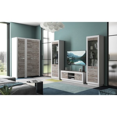 Гостиная Эстель  КМК  (Сосна натуральная / Дуб полярный) Гостиная Эстель  КМК  (Сосна натуральная / Дуб полярный)