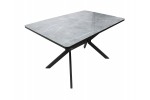 Стол ВВР Миллер Мрамор серый/черный №7, стекло 120-160/80 в Минске Стол ВВР Миллер Мрамор серый/черный №7, стекло 120-160/80