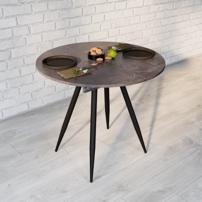 Стол ВВР Элип Камень темный/черный конус, ЛДСП Стол ВВР Элип Камень темный/черный конус, ЛДСП