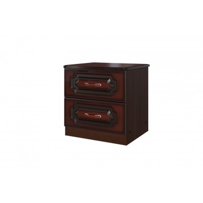 Тумба прикроватная "Лакированный орех" (Орех шоколадный/Орех Тёмный) фабрика БравоМебель