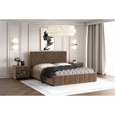  Кровать Браво Мебель Нельсон Зиг Заг с металлокаркасом 140х200  (вариант 3) 
