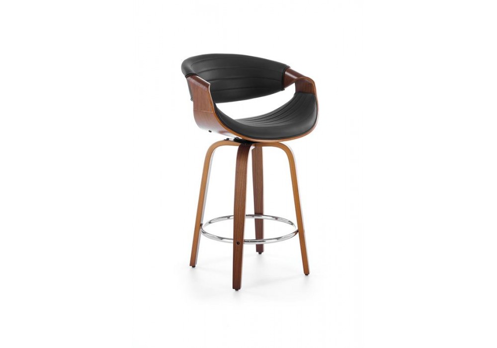 Стул барный HALMAR H123 черный/орех в Минске Стул барный HALMAR H123 черный/орех