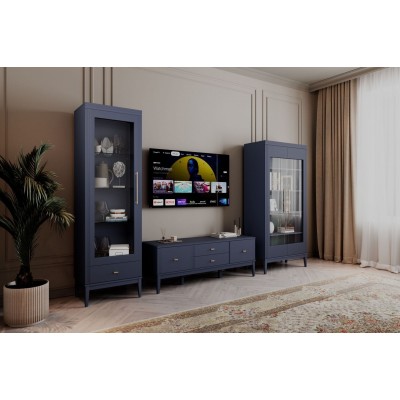  Гостиная Джали (ночное небо/лак темный лазурный) фабрика Браво Мебель