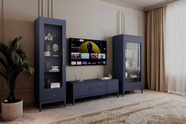  Гостиная Джали (ночное небо/лак темный лазурный) фабрика Браво Мебель