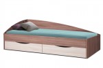 Кровать Фея- 3  ассиметричная 80х190 с ящиками (шимо темный/светлый) фабрика Олмеко