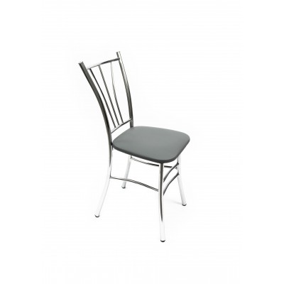 Стул ВВР Трилогия серый/хром, экокожа Стул ВВР Трилогия серый/хром, экокожа