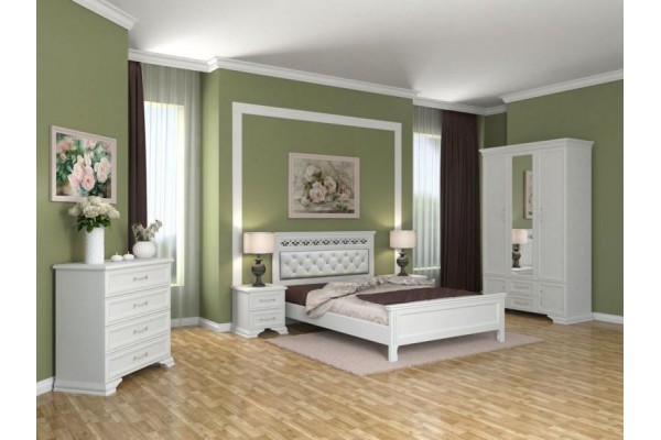 Модульная спальня Грация (лак) модульная (Белый/Белый) фабрика Браво мебель