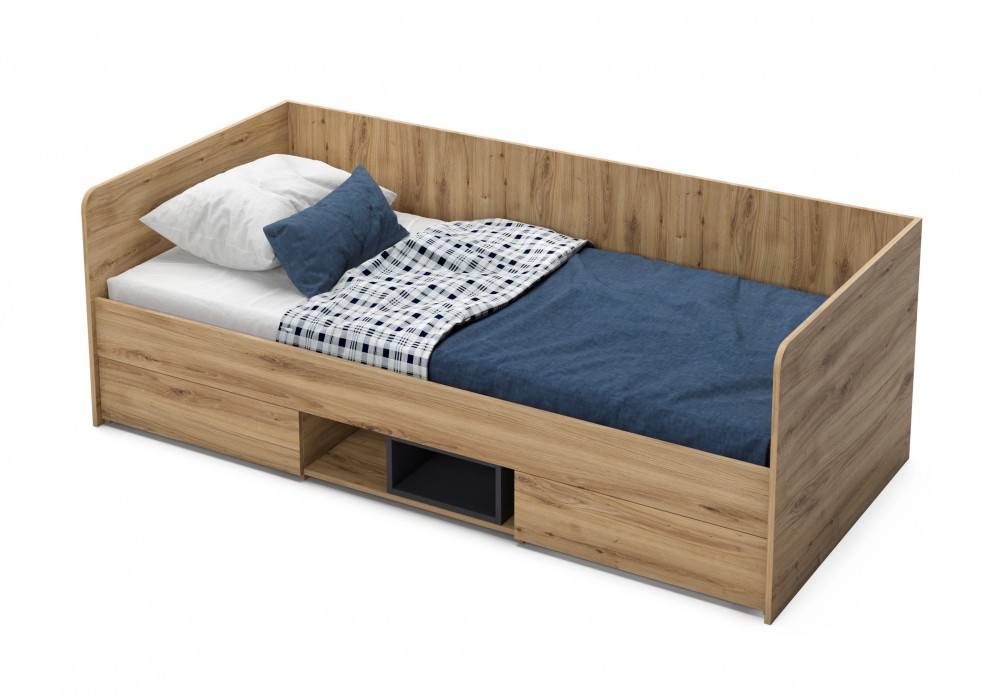 Кровать 900 "Инсар" ИВ-117.07 (Дуб наварра) в Минске Кровать 900 "Инсар" ИВ-117.07 (Дуб наварра)