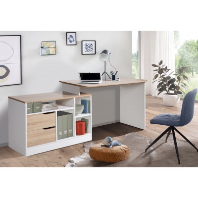 Письменный стол Мебель-Класс Имидж-3 (белый/дуб сонома)