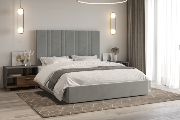 Кровать Харви  (светло-серый)  160х200  фабрика БравоМебель
