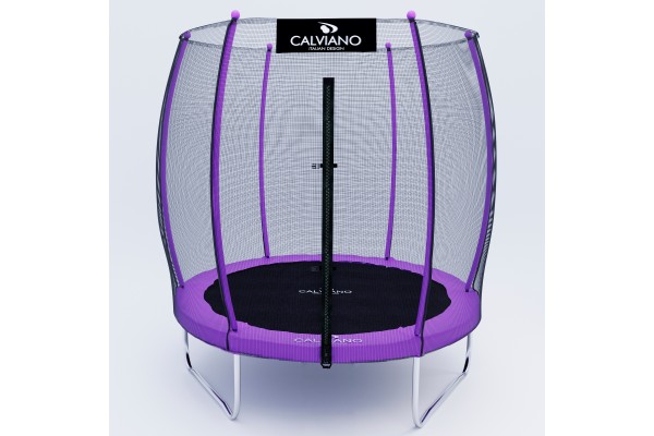 Батут пружинный с защитной сеткой Calviano 183 см - 6ft OUTSIDE master purple