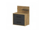 Тумба прикроватная LT-Т55 (Дуб золотой/Антрацит)  фабрика Интерлиния