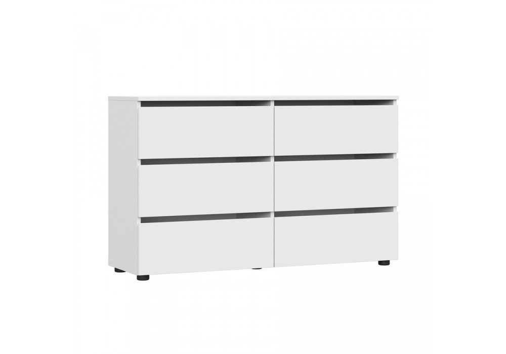 Комод 6 ящиков Токио NN-МЕБЕЛЬ (Белый текстурный) в Минске Комод 6 ящиков Токио NN-МЕБЕЛЬ (Белый текстурный)