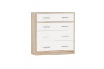 Комод 4 ящика Стелс  (Дуб сонома/белый)  фабрика Империал в Минске Комод 4 ящика Стелс  (Дуб сонома/белый)  фабрика Империал