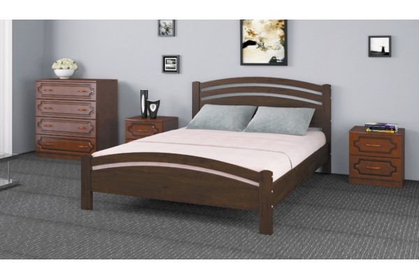 Кровать "Камелия-3" дуб коньяк 1400