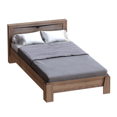 Кровать "Соренто" 90х200 (дуб стирлинг/кофе структурный матовый)