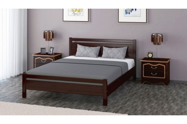 Кровать "Вероника-1"  темный орех 1200