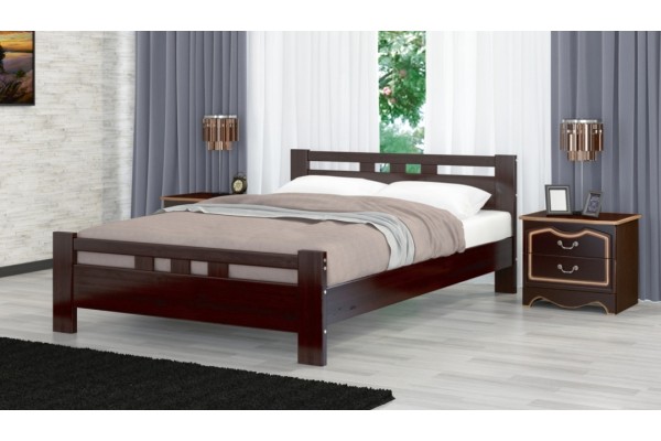 Кровать "Вероника-2"  темный орех 1200