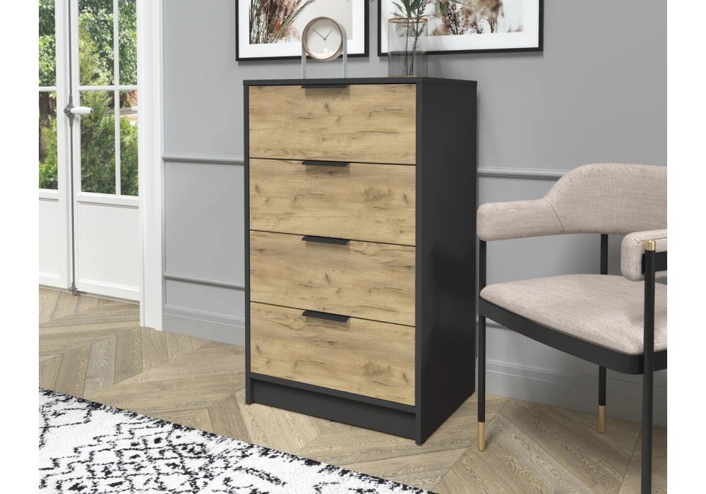 Комод КТ-К60 (Антрацит/Дуб золотой) фабрика Интерлиния в Минске Комод КТ-К60 (Антрацит/Дуб золотой) фабрика Интерлиния