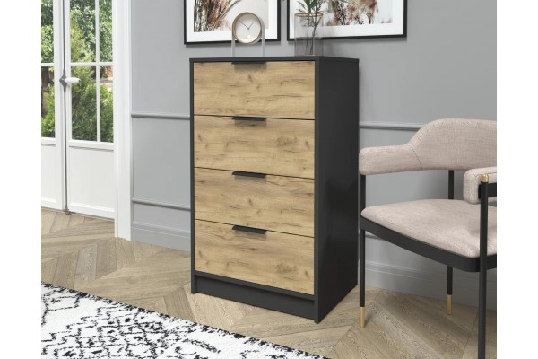 Комод КТ-К60 (Антрацит/Дуб золотой)  фабрика Интерлиния