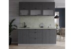 Готовая кухня Берес 1,7Б (Дуб Серый/ Дуб Серый) фабрика Интерлиния