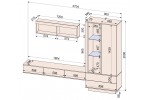 Гостиная Quartz 10 (Белый платинум / Бетон)  фабрика Интерлиния в Минске Гостиная Quartz 10 (Белый платинум / Бетон)  фабрика Интерлиния