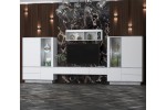 Гостиная Quartz 11 (Белый платинум / Бетон)  фабрика Интерлиния в Минске Гостиная Quartz 11 (Белый платинум / Бетон)  фабрика Интерлиния