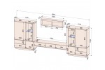 Гостиная Quartz 11 (Белый платинум / Бетон)  фабрика Интерлиния в Минске Гостиная Quartz 11 (Белый платинум / Бетон)  фабрика Интерлиния