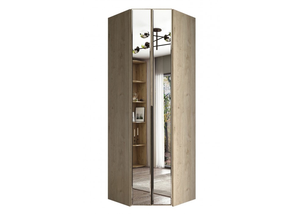 Шкаф-гармошка угловой Лайн ЛН-1U.930х930(2Z) (Гикори Кингстон) фабрика Евва в Минске Шкаф-гармошка угловой Лайн ЛН-1U.930х930(2Z) (Гикори Кингстон) фабрика Евва