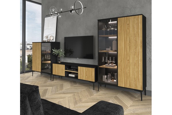 Гостиная Linea-A  (Черный/Дуб гринвич)  фабрика Интерлиния  