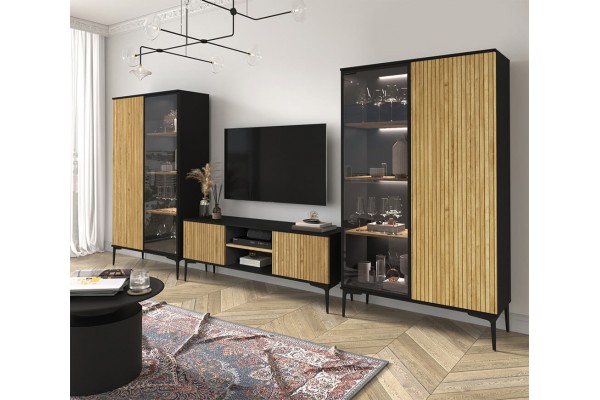 Гостиная Linea-B  (Черный/Дуб гринвич)  фабрика Интерлиния  
