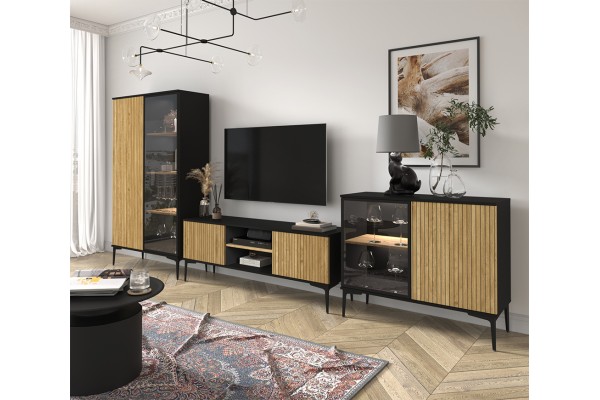 Гостиная Linea-C  (Черный/Дуб гринвич)  фабрика Интерлиния  