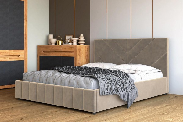 Кровать  Нельсон Линия с подъёмным механизмом 140х200 (вариант 3) фабрика Браво Мебель