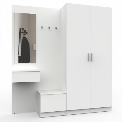  Прихожая Марсель-107 МР 01-107  (ЛДСП Белый премиум)