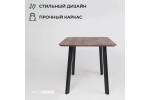 Стол МАЙОН 130/80/74 (дуб мореный/черный)