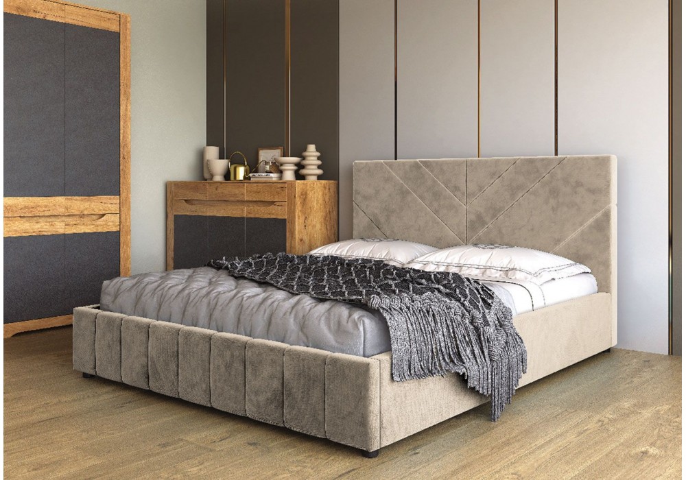 Кровать  Нельсон Линия с подъёмным механизмом 160х200 (вариант 3) фабрика Браво Мебель