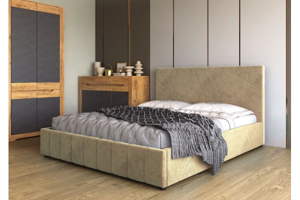 Кровать Браво Мебель Нельсон Абстракция с металлокаркасом 140х200  (вариант 3)