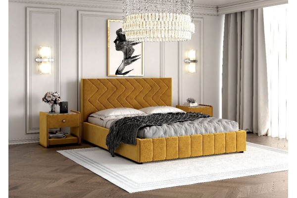 Кровать  Нельсон Зиг Заг с подъёмным механизмом 160х200 (вариант 1) фабрика Браво Мебель