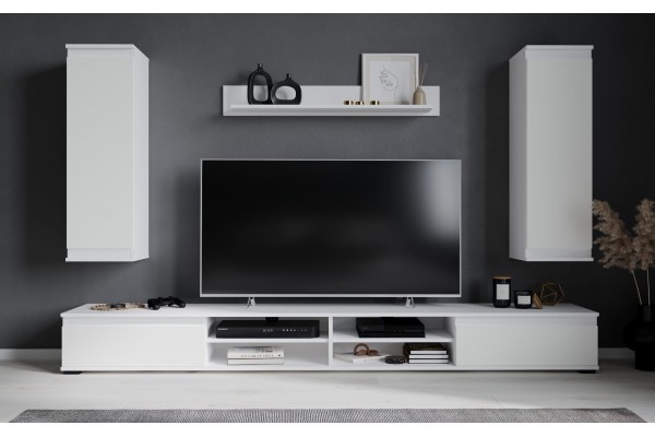 Гостиная Neo 3 (Белый платинум/Белый)  фабрика Интерлиния  