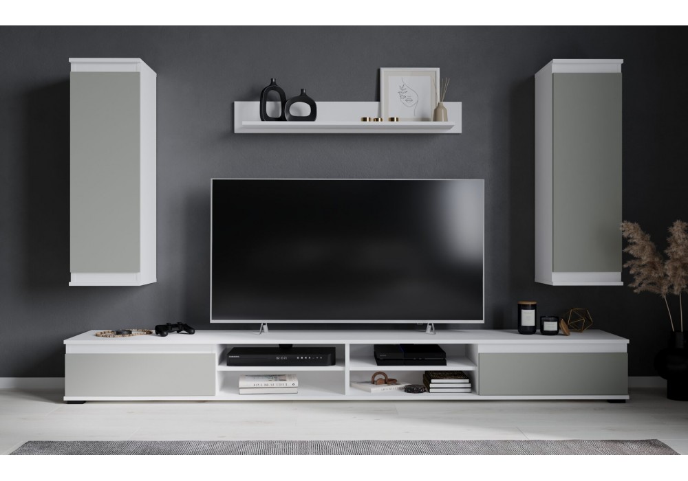 Гостиная Neo 3 (Белый платинум/Пепел софт)  фабрика Интерлиния в Минске Гостиная Neo 3 (Белый платинум/Пепел софт)  фабрика Интерлиния