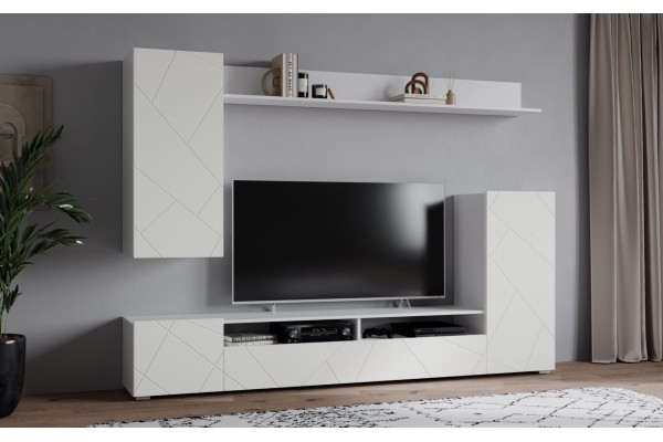 Гостиная Neo 5 (Белый платинум/Белый)  фабрика Интерлиния  